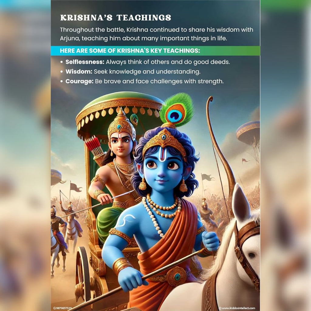 Bhagavad Gita for Kids - Hindi & English ( Bonus : Wall Art + Colouring Book )