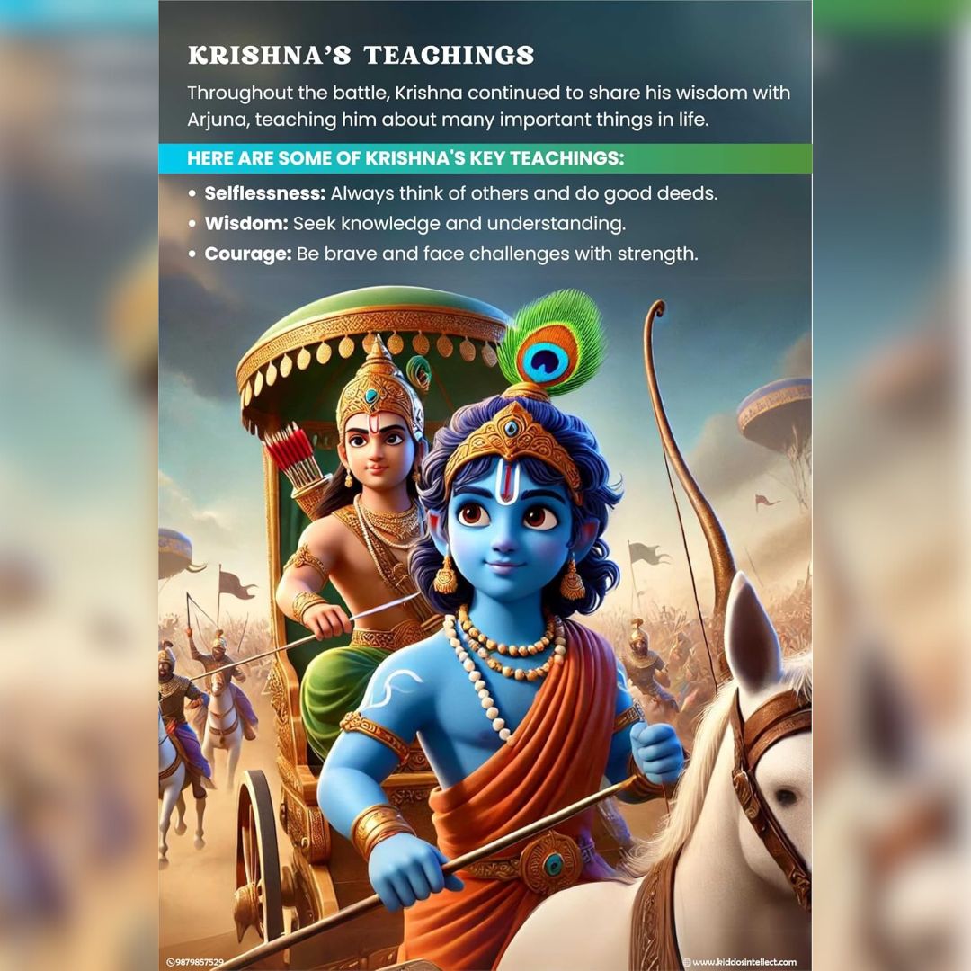 Bhagavad Gita for Kids - Hindi & English ( Bonus : Wall Art + Colouring Book )
