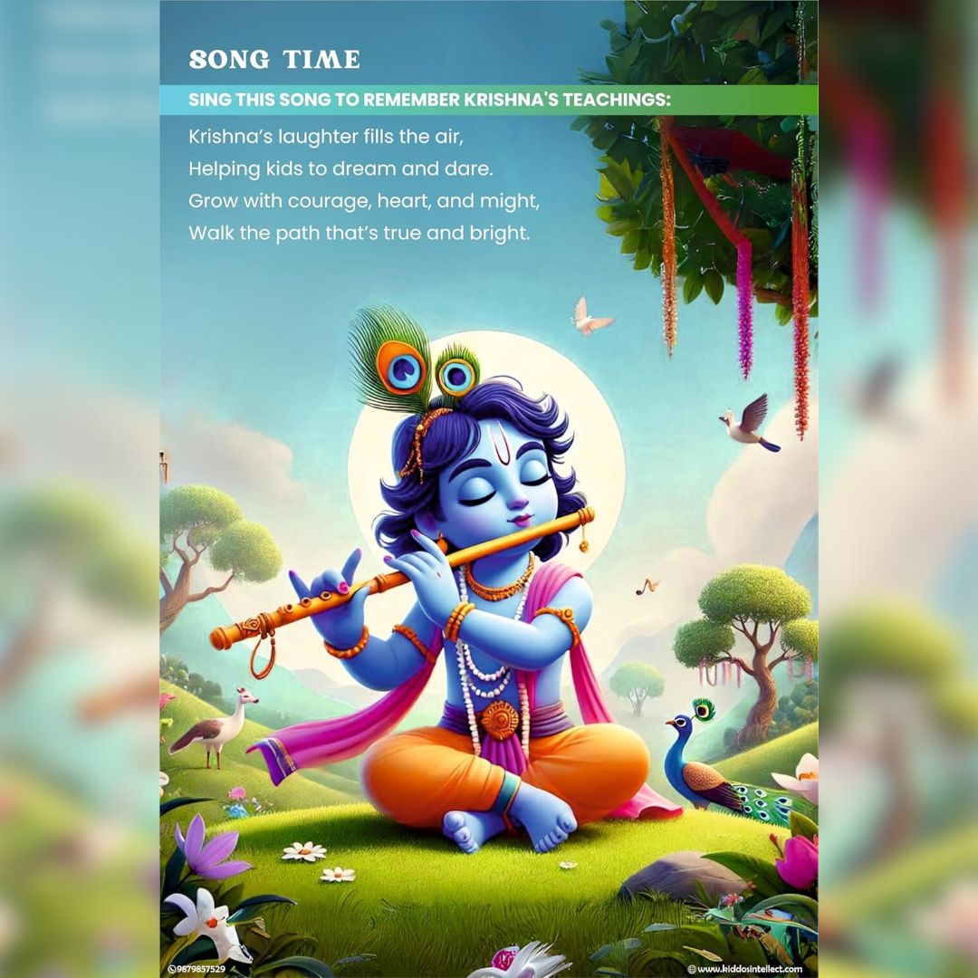 Bhagavad Gita for Kids ( Hindi + English + Gujarati + Marathi ) + Bonus Colouring Book & Stickers